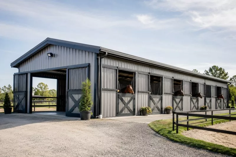 Steel Frame Horse Ujenzi Imara