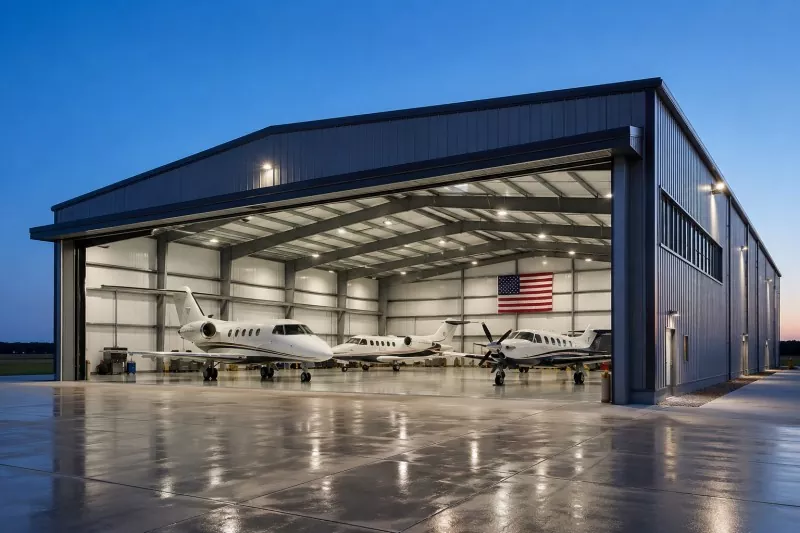 Muundo wa Chuma Ujenzi wa Hangar ya Kibinafsi